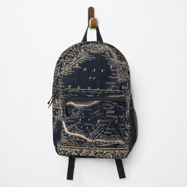 Item preview, Vintage old map of India and China. Ancient black glowing China India map designed and sold by Long Exposure.