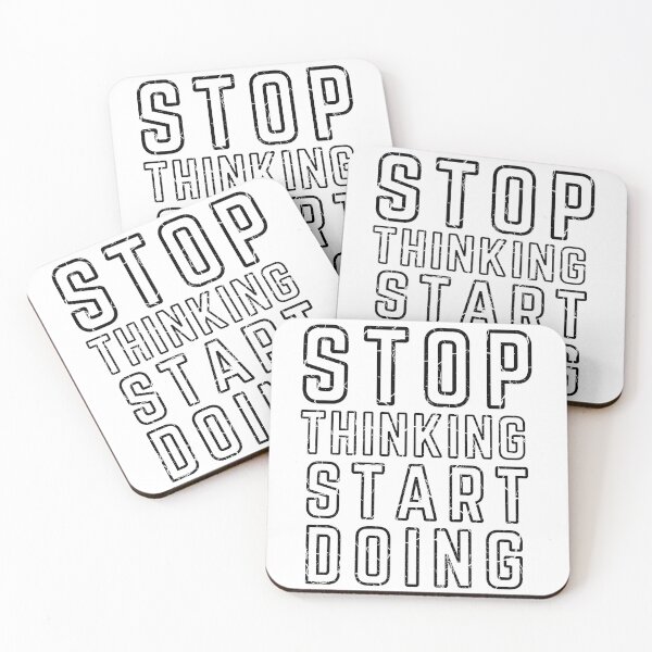 Item preview, STOP THINKING START DOING poster distressed modified 2 designed and sold by KingsManKind.