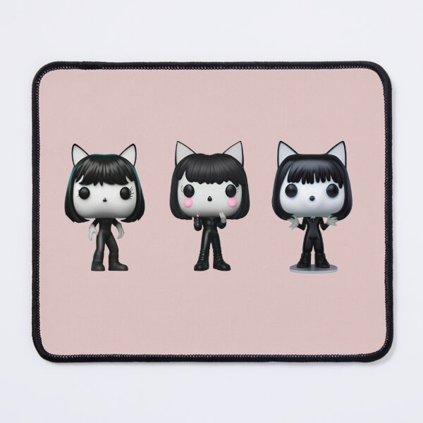 Item preview, 3 cat figurine girls pink background designed and sold by Gala-life1.