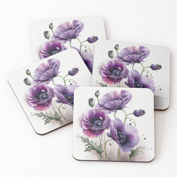 Item preview, Purple Poppy Flowers  designed and sold by Vanover Designs.