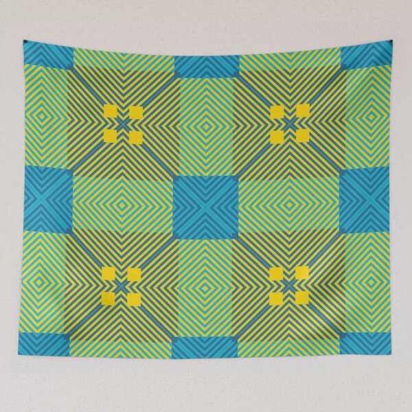 Item preview,  Blue and Yellow  Plaid Pattern  designed and sold by Halcion C.