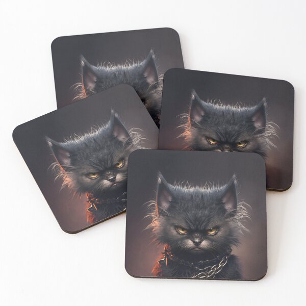 Item preview, Angry goth cat designed and sold by Simone Davino.