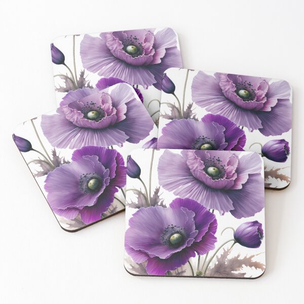 Item preview, Purple Poppy Flowers  designed and sold by Vanover Designs.