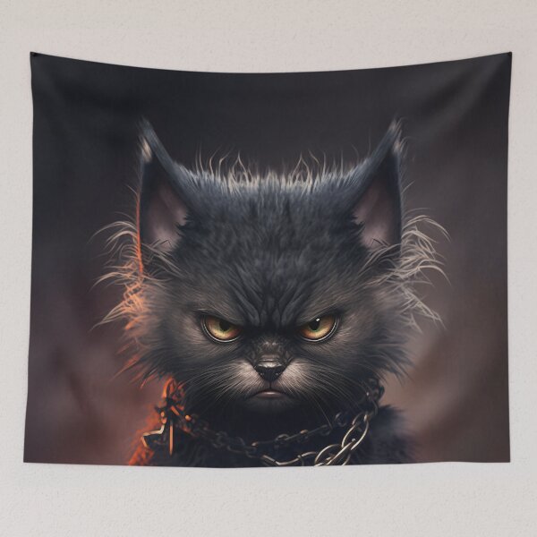 Item preview, Angry goth cat designed and sold by Simone Davino.