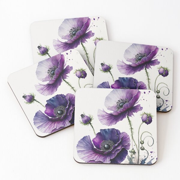 Item preview, Purple Poppy Flowers  designed and sold by Vanover Designs.