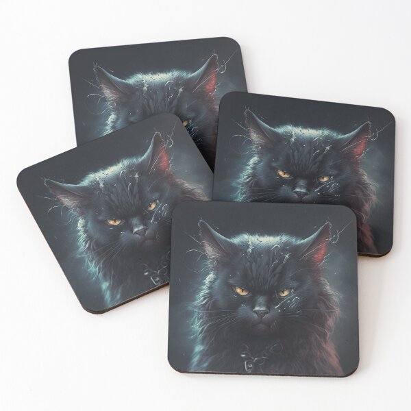 Item preview, Very angry goth cat designed and sold by Simone Davino.