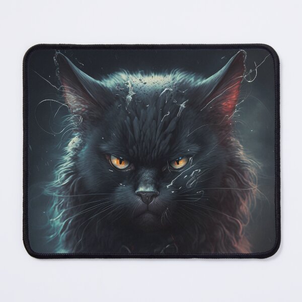 Item preview, Very angry goth cat designed and sold by Simone Davino.