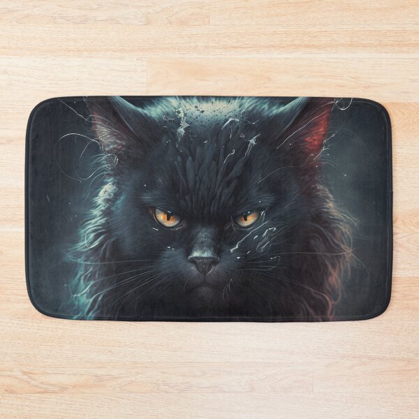 Item preview, Very angry goth cat designed and sold by Simone Davino.
