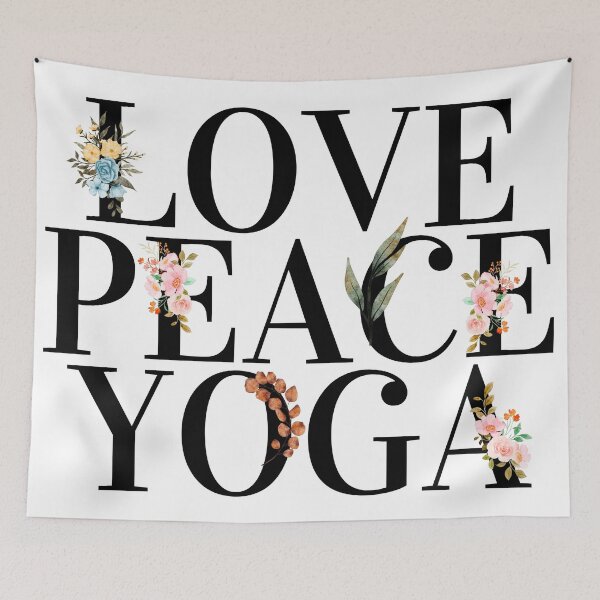 Item preview, Love, Peace, Yoga designed and sold by dogslovewindows.