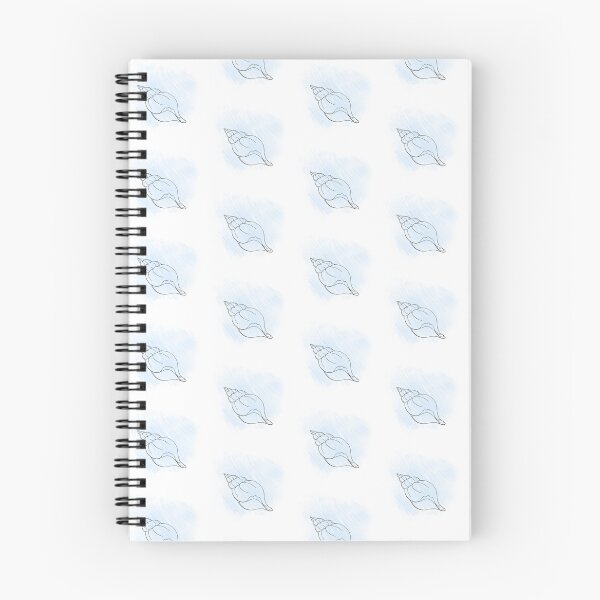 Item preview, Line art illustration of a seashell on blue watercolor background. Shell tattoo idea. Hand drawn nautical engraving of nautical prints isolated on white background designed and sold by Sunshine2504.