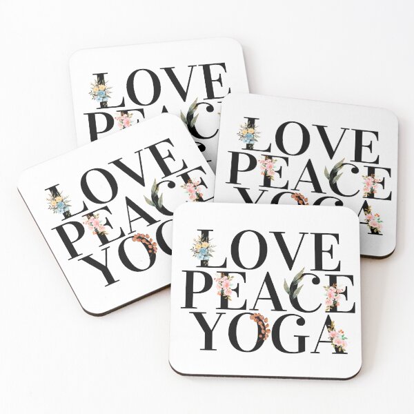 Item preview, Love, Peace, Yoga designed and sold by dogslovewindows.