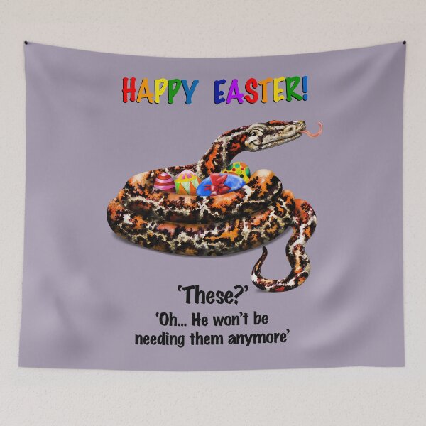 Item preview, Happy Easter! Minus the Bunny... | B Cartoon Burmese Python  designed and sold by Snootrac.