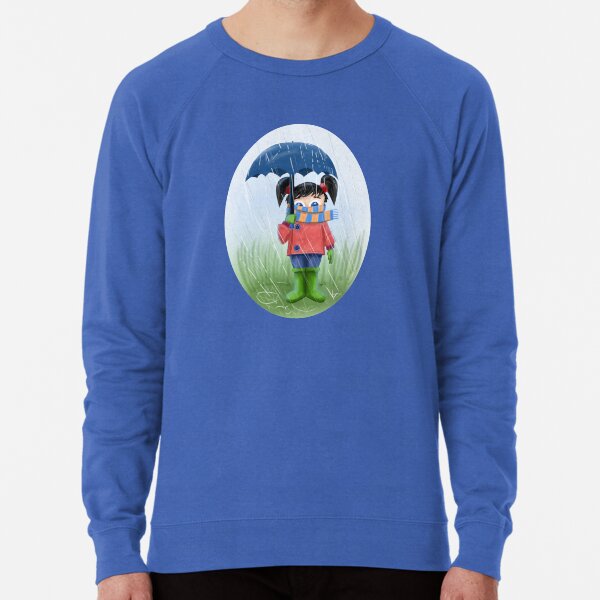 LITTLE GIRL WITH UMBRELLA Lightweight Sweatshirt