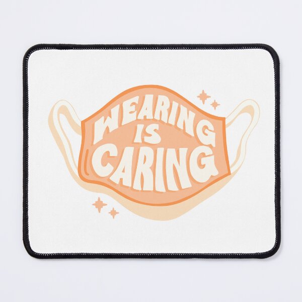 Item preview, Wearing is Caring Mask design designed and sold by Rodrigo Ledesma.