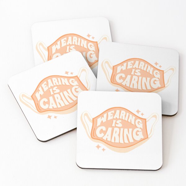 Item preview, Wearing is Caring Mask design designed and sold by Rodrigo Ledesma.