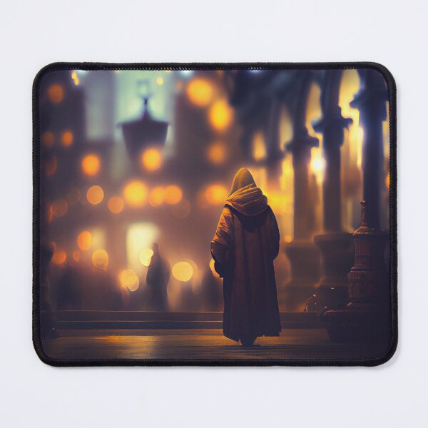 Item preview, The Hooded Monk's Pilgrimage: A Cathedral Bokeh designed and sold by LukeAiWalker.