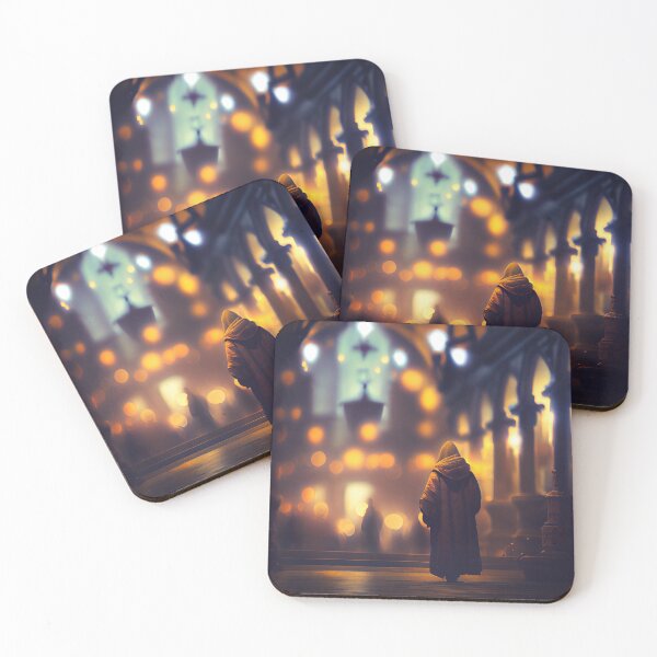 Item preview, The Hooded Monk's Pilgrimage: A Cathedral Bokeh designed and sold by LukeAiWalker.