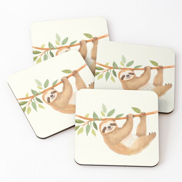 Item preview, Kawaii Sloth Watercolor designed and sold by Odd World.