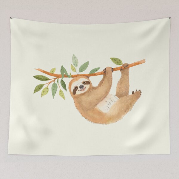 Item preview, Kawaii Sloth Watercolor designed and sold by Odd World.