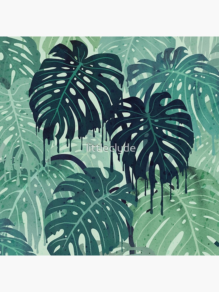Monstera Melt (in Green) by littleclyde
