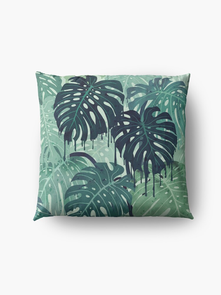 Alternate view of Monstera Melt (in Green) Floor Pillow