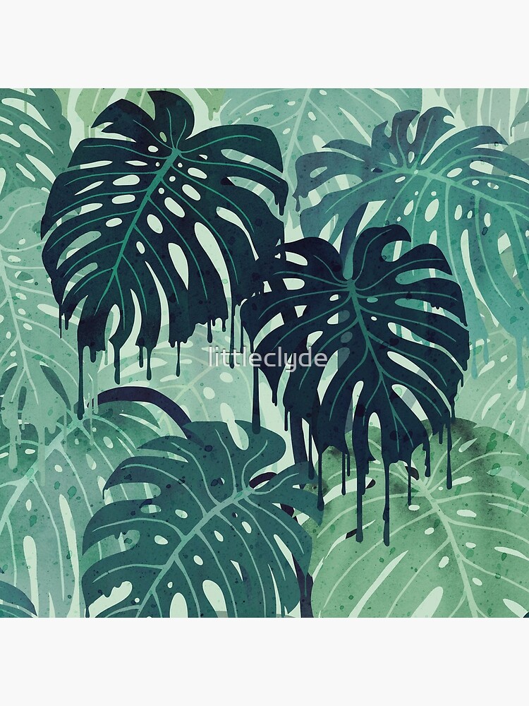 Monstera Melt (in Green) by littleclyde