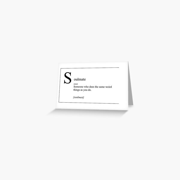 Soulmate definition Grußkarte