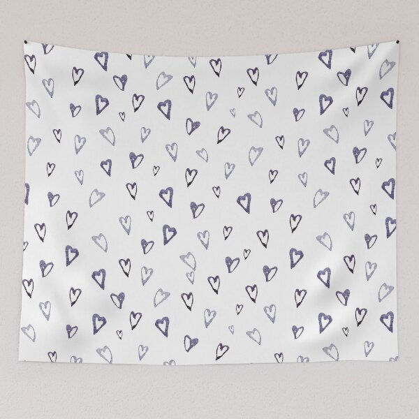 Item preview, Heart glitter cute seamless pattern purple sketch designed and sold by Yana Mustafina | Boho Soulful Designs.