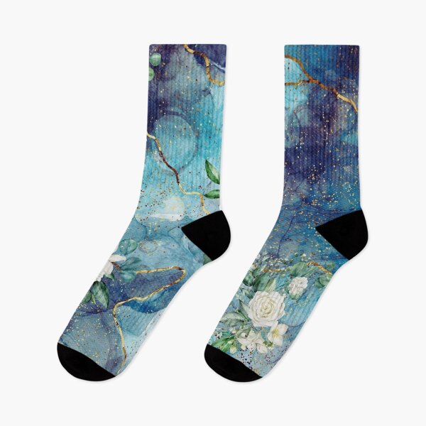 Artikelvorschau, Weiße Rosen und blauer Marmor entworfen und verkauft von tomorrowsart.