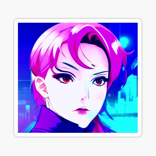 neon city night elaine Sticker