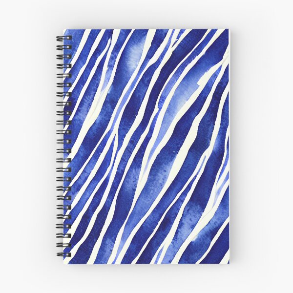 Item preview, Blue and white lines and strokes pattern design designed and sold by angelisart.