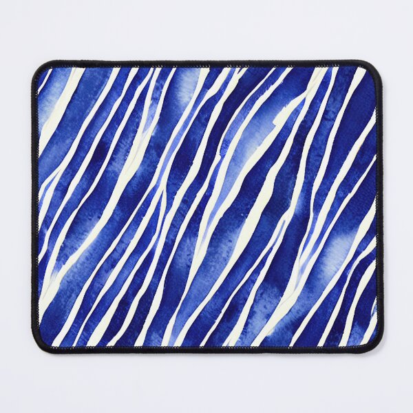 Item preview, Blue and white lines and strokes pattern design designed and sold by angelisart.