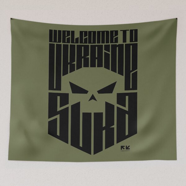 Item preview, SKULL WELCOME TO UKRAINE OLIVE designed and sold by RomanKhalilov.