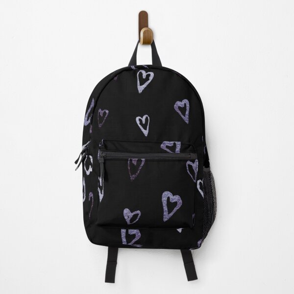 Item preview, Heart glitter cute seamless pattern purple sketch black designed and sold by Yana Mustafina | Boho Soulful Designs.