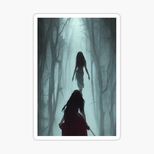 horror forest digital art Sticker