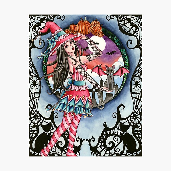 Aelita - Halloween Witch Photographic Print