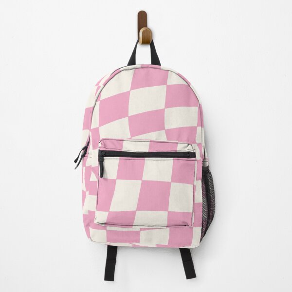 Item preview, pink checked retro hippie pattern designed and sold by asymmetrickid.