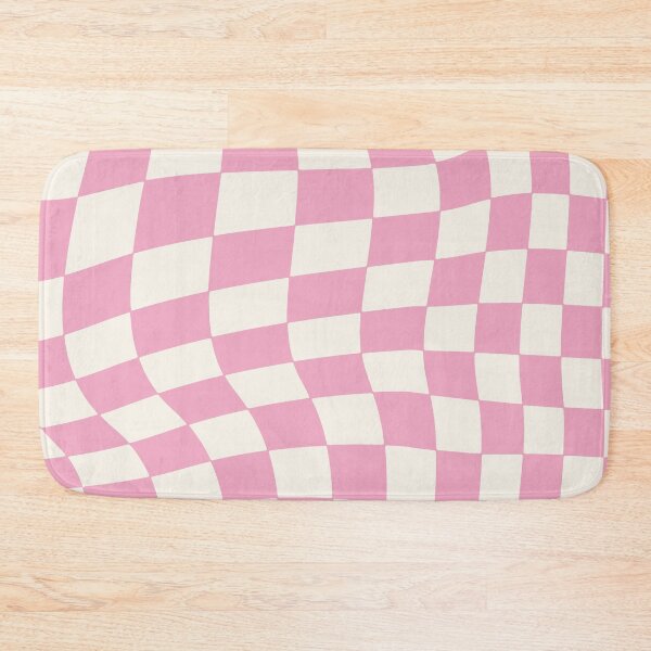 Item preview, pink checked retro hippie pattern designed and sold by asymmetrickid.