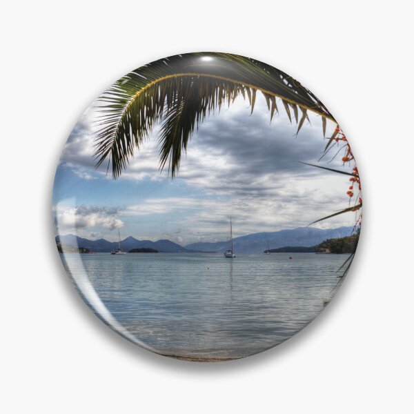 Item preview, Nidri Harbour Framed By Palm Tree designed and sold by Paul Thompson Photography.