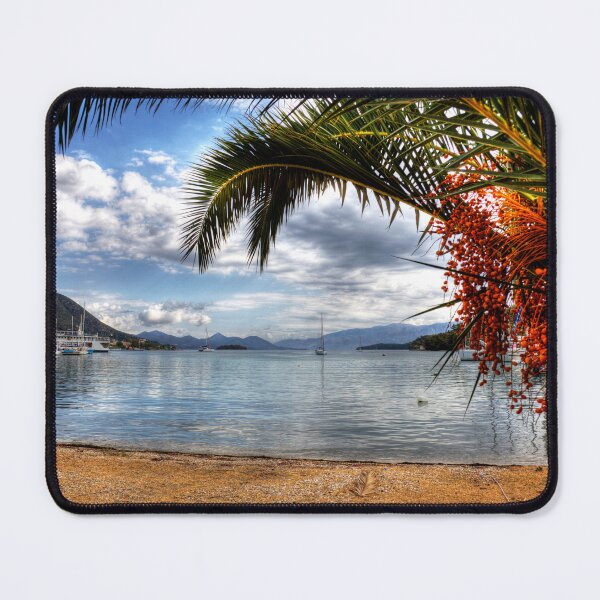 Item preview, Nidri Harbour Framed By Palm Tree  designed and sold by Paul Thompson Photography.