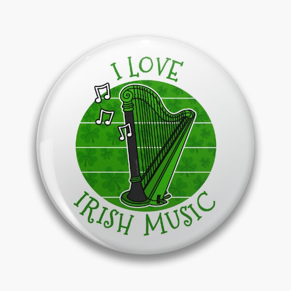 Item preview, St Patrick's Day Harp, I Love Irish Music designed and sold by doodlerob.