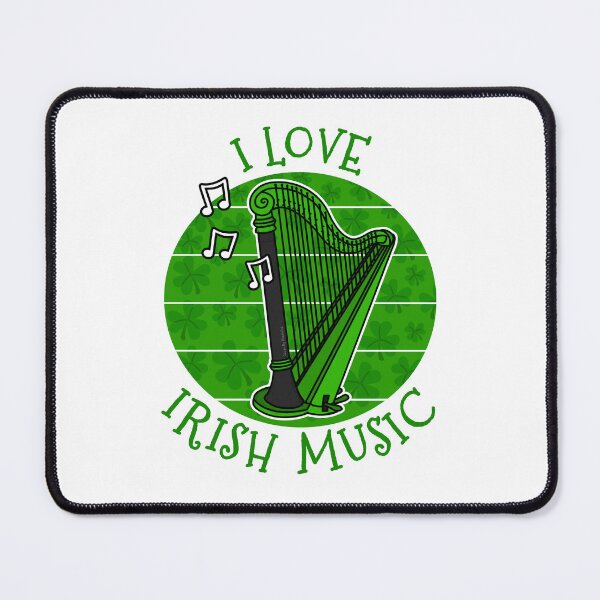 Item preview, St Patrick's Day Harp, I Love Irish Music designed and sold by doodlerob.