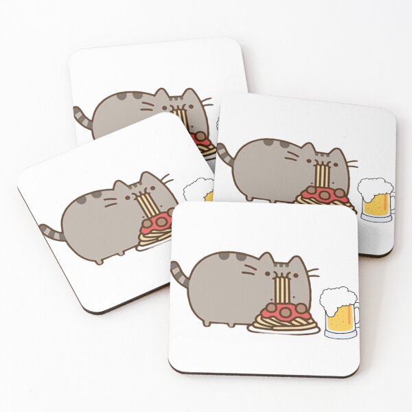 Item preview,  cat eating spaghetti with beer designed and sold by Nvs2shop.