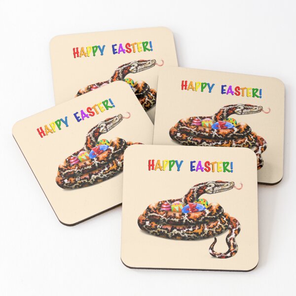Item preview, Happy Easter! Ssssimple | Cartoon Burmese Python  designed and sold by Snootrac.