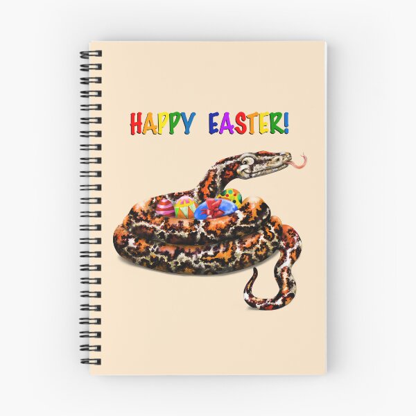 Item preview, Happy Easter! Ssssimple | Cartoon Burmese Python designed and sold by Snootrac.