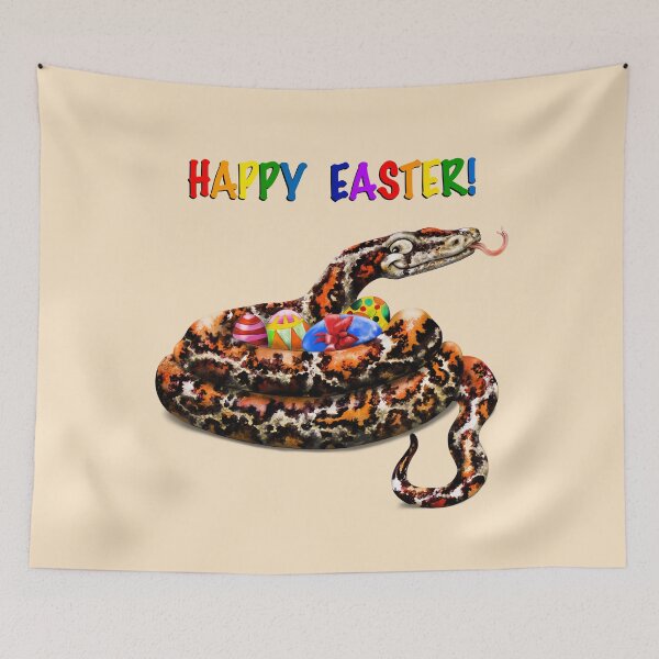 Item preview, Happy Easter! Ssssimple | Cartoon Burmese Python  designed and sold by Snootrac.