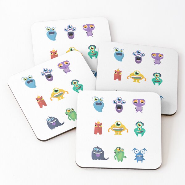 Item preview, Cute colorfull nine alien monster pack designed and sold by ALIENATIVED.