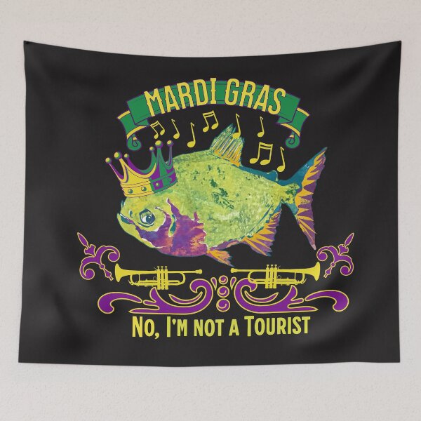 Item preview, No, I'm Not a Tourist - New Orleans Mardi Gras Shirt designed and sold by ginaisarty.