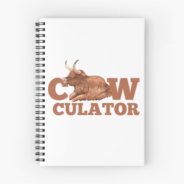 Item preview, Highland "Cow-culator" sticker Mat Calculator cow puns Calculator designed and sold by FarmsteadAcers.