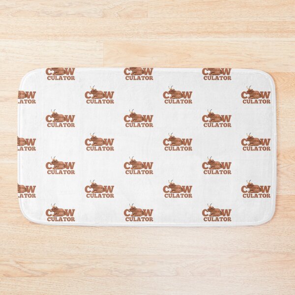 Item preview, Highland "Cow-culator" sticker Mat Calculator cow puns Calculator designed and sold by FarmsteadAcers.